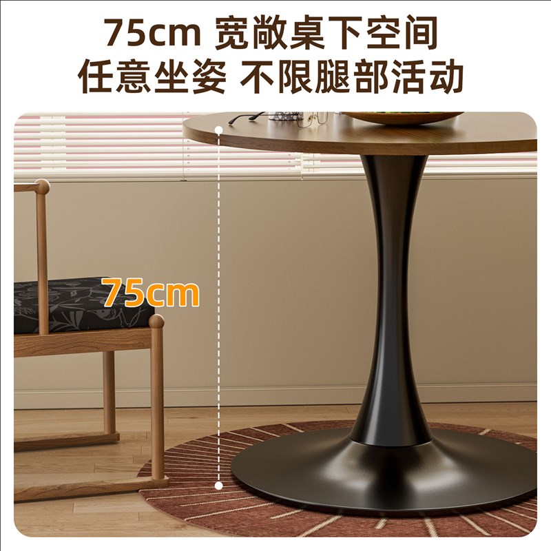 小圆桌茶几简约创意小型沙w发边几中古休闲阳台洽谈网红小桌子 - 图1