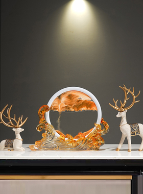 风生水起a流沙画摆件电视柜酒柜办公室装饰品桌面轻奢艺术家居