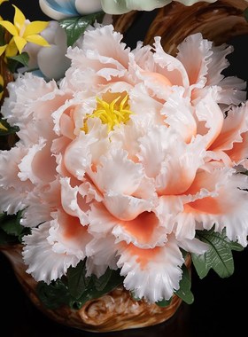 新中式手工百花争艳摆件客厅玄关酒E店高档会所装饰品乔迁开业礼