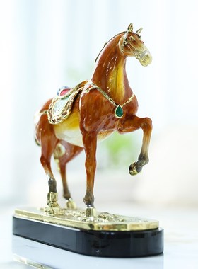 高档轻奢马到成功马摆件客厅玄关办公室K家居装饰品乔迁开业礼品