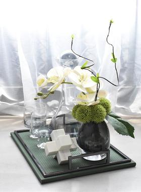 样板房软装现代简约创意装饰品客厅茶几I桌面长方形多功能托盘摆