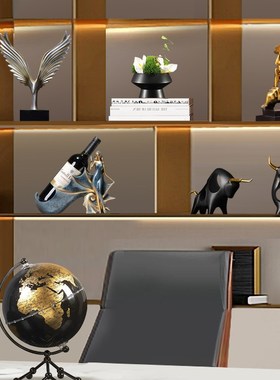 高端大气上档次办公室摆件老板董事长办公M桌书房客厅酒柜装饰品