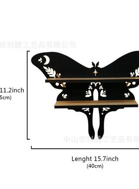 Luna Moth Lamp Crystal Shelf木制工艺品月神蛾灯水晶架置物架