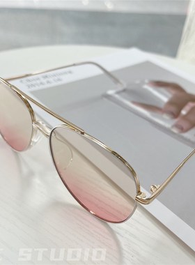 粉色少女高级感大框墨镜圆脸显瘦开车遮阳复古蛤蟆镜太阳眼镜韩版