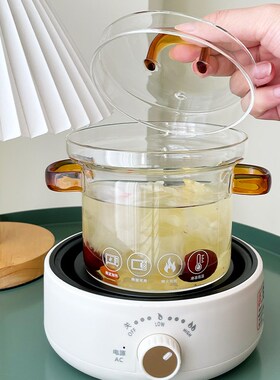 高颜值养生电炖杯套装耐高温玻璃养生壶家用迷你电陶炉炖煮花茶壶
