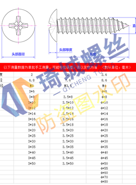 304不锈钢达克罗大扁头十字自攻螺丝蘑菇头机牙罗栓钉M3M3.5M4M5