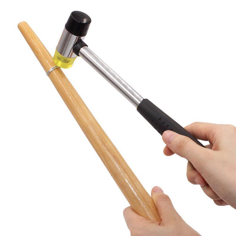 Rubber mallet for jewelry store. Solid wooden ring resizing repair tool. Jewelry making tool.