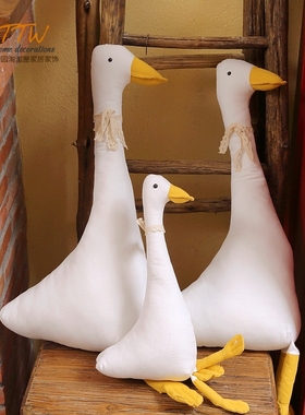 暖暖的萌萌可爱小白D鸭 布艺摆件 礼物