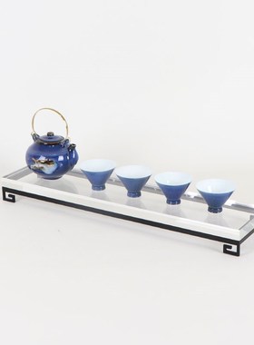 新中式陶瓷茶壶茶具套装摆件样板间E书房茶室边柜茶几桌面软装饰
