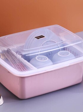 房车用品装备 厨房碗带盖碗筷餐具收纳盒放碗碟架滴水碗盘置物