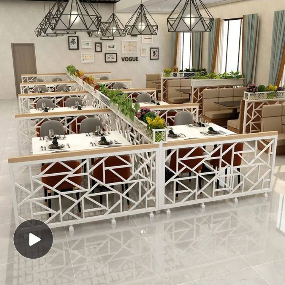 铁艺餐厅隔断花架饭店卡座围栏火锅店酒吧工业风装饰矮墙屏风护栏,淘宝优惠券,粉丝福利购,淘宝优惠卷