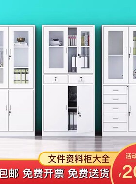 财务凭证柜办公铁皮文件资料档案柜带锁储物收纳柜会计专用多层柜