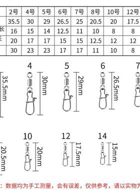 八字环连接器强拉力美式路亚增强别针旋转快速开口钓鱼8字环渔具