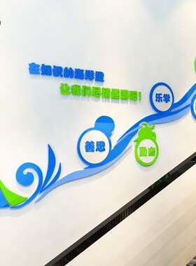 学校楼梯间过道布置装饰文u化墙贴校园励志标语中学小学在知识海