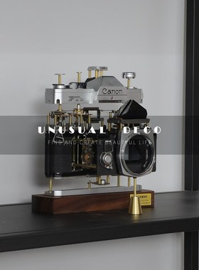 欧式轻奢复古机械相机摆件客厅书D房博古架样板间桌面软装饰品