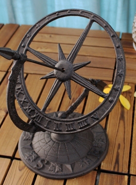 欧式铸铁工艺品复古铁q质日月星规摆件家居酒店会所办公室装饰摆