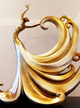 欧式孔雀舞女客厅玄关酒s店别墅会所大型装饰摆件 样板房软装饰品