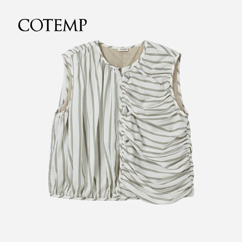 COTEMP EOS VEST 26SS新款伊欧斯垂坠双层背心上衣女 - 图3
