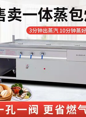 蒸包炉售卖c台燃气电早餐三四孔蒸售一体蒸汽炉蒸包台商用蒸包子