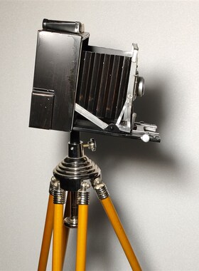 铁皮相机模型带i实木三脚架格莱菲铁皮相机模型店铺装饰摆件道具