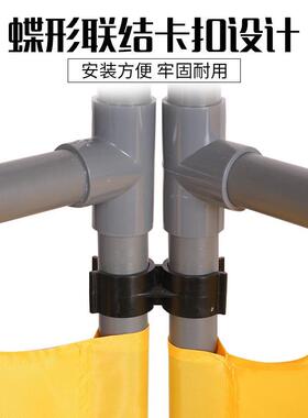 伸缩折叠布艺围挡隔离围栏 电梯维修护栏三折布围挡 施工警示围挡