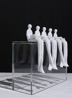 简约家居创意售楼m处样板房间软装饰品艺术人物造型工艺品摆件