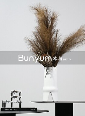 极简轻奢陶瓷花瓶家居软装饰品样板房间书房餐T桌面插花器摆件