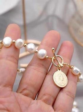 巴洛克珍珠小金币手链女款