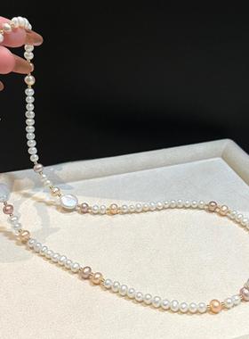 天然淡水珍珠项链女小众设计