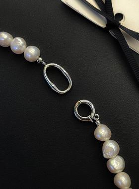 夏季百搭巴洛克珍珠项链女