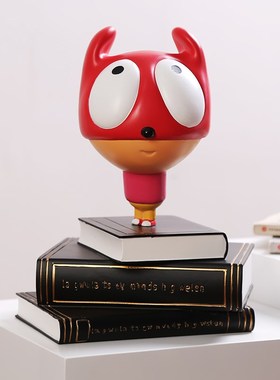 树脂人物艺术摆件l简约卡通潮玩客厅样板房儿童房玄关装饰送礼