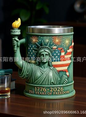 跨境新款自由女神像火炬杯American Statue of Liberty Torch Mug