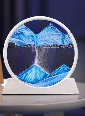 客厅电视柜酒柜装饰品创意解压流B沙画沙漏摆件办公室桌面轻奢礼