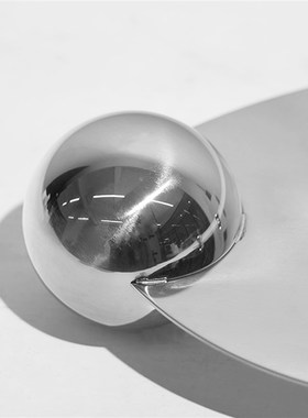 北欧极用镜面不锈钢首饰收纳盘托盘样板间O售楼处家居装饰摆件