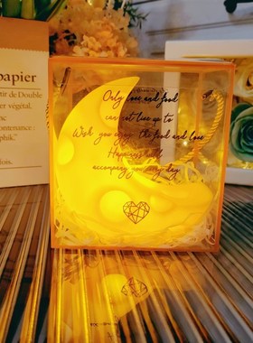 创意月亮小夜灯摆件m卧室睡眠灯家用客厅卧室办公室网红爆款装饰