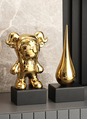 大展招财创e意轻奢抽象陶瓷摆件工艺品酒柜办公室桌面装饰摆设