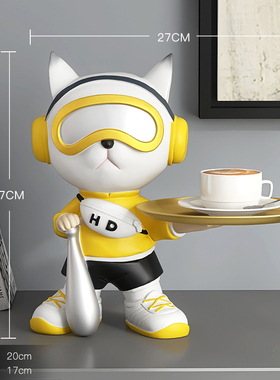 托盘狗玄a关钥匙收纳摆件家居饰品客厅电视柜酒柜装饰乔迁新居礼