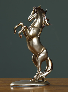 轻奢马头客厅摆件家居饰品桌面摆设E客厅办公室招财工艺品电视柜