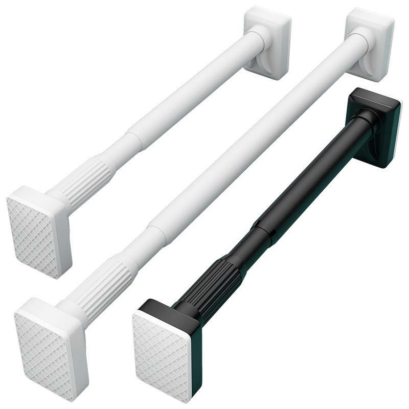 【一件拿样】窗帘杆免打孔可伸缩不锈钢简易安装晾衣杆罗马杆撑杆 - 图3