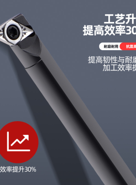 数控93度内孔刀杆SDUCR07 L车床刀具刀杆菱形尖刀内圆镗孔车刀杆