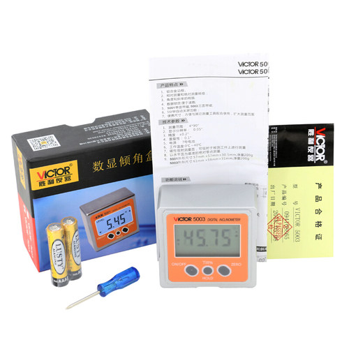 VICTOR胜利VC5001/VC5003/VC5005/VC5006数显倾角仪 角度尺倾角盒 - 图1