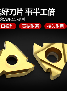 数控大号外螺纹刀片加工钢件专用外牙刀挑丝刀粒22ER N55/N60度