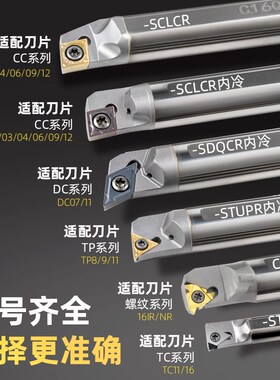 钨钢防震内孔刀杆加长合金抗震内螺纹小镗孔内冷出水车刀杆-SCLCR