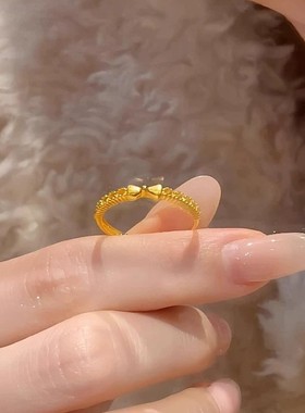 蝴蝶结新款小众设计感戒指