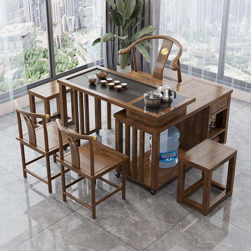 实木茶带桌旋转式茶椅台阳台户型移动1米1.RWY2米桌组合橡胶小木,淘宝优惠券,粉丝福利购,淘宝优惠卷