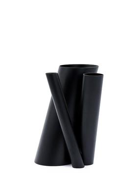 欧式家PTY居现代简约线条极造型黑色异房形饰花瓶样板客厅书房玄