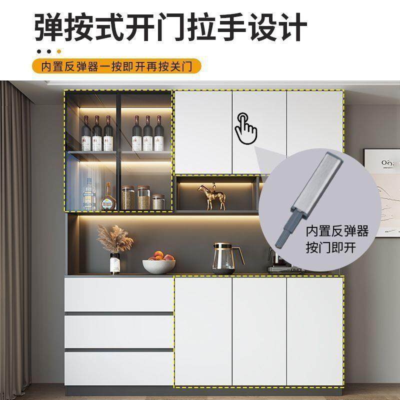 fE实木餐边柜LSS靠墙一体高柜客柜现厅酒柜现做L茶水柜代简约储物 - 图2