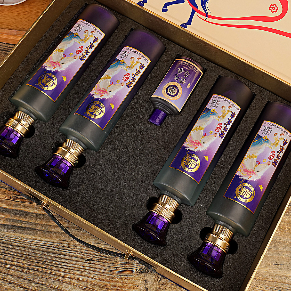 【紫气东来】2026马年白水杜康浓匠52度固态白酒商务礼盒送礼五瓶