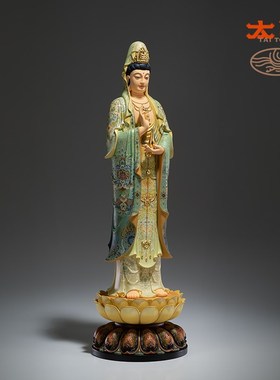 太铜 铜摆件《净瓶观音》家居饰品礼品 桌面T客厅办公室摆件