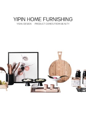 逸品新中式样板间厨房装饰摆z件软装陈列厨具家居装饰品道具展示